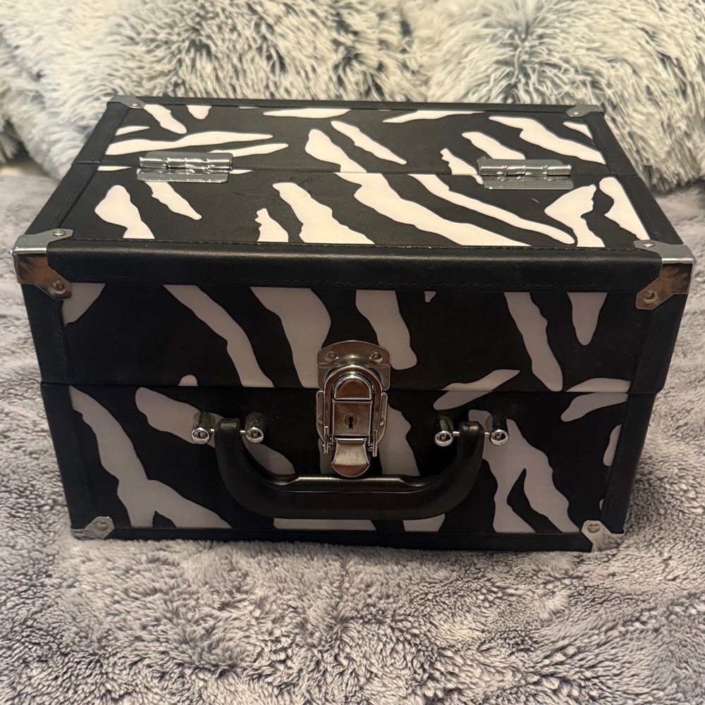 Zebra Print Makeup Organizer